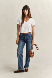 Shield T-shirt met V-hals