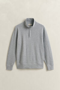 Sacker Rib sweatshirt met korte rits