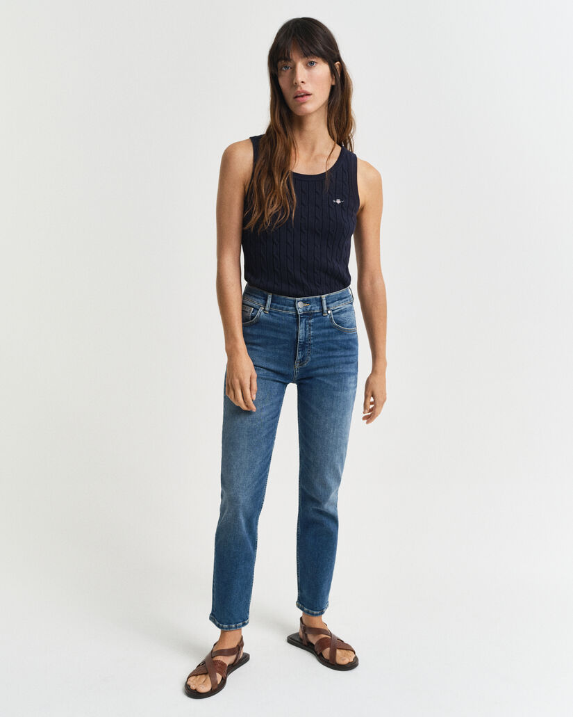 Slim Fit cropped jeans