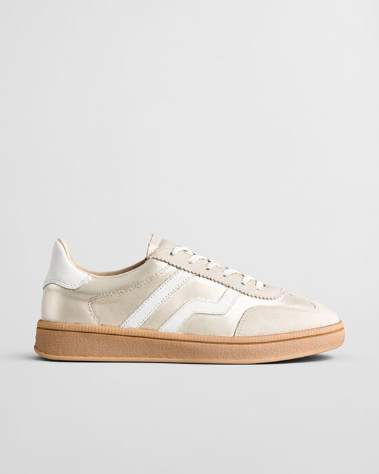 Cuzima metallic sneakers van leer
