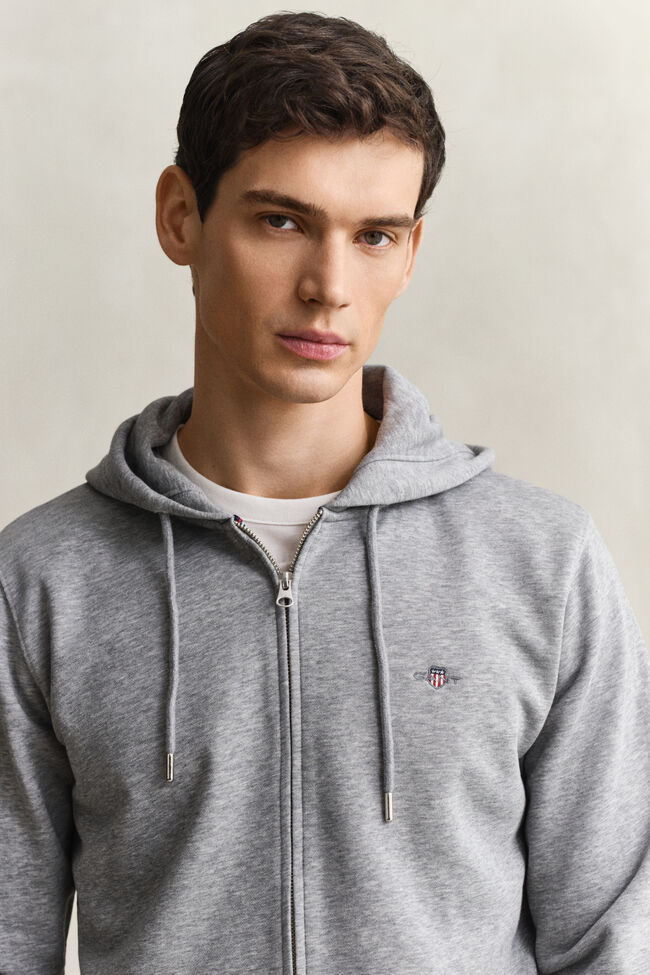 Shield hoodie met ritssluiting