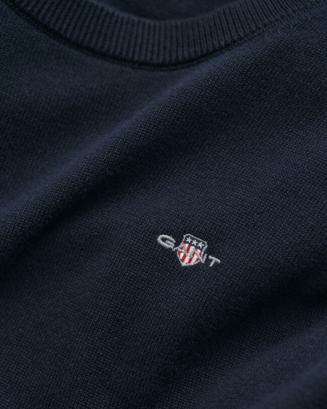 Teens Shield klassieke katoenen sweater met ronde hals