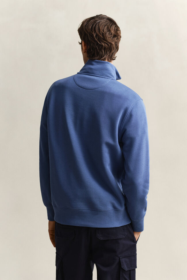 Shield sweatshirt met korte rits