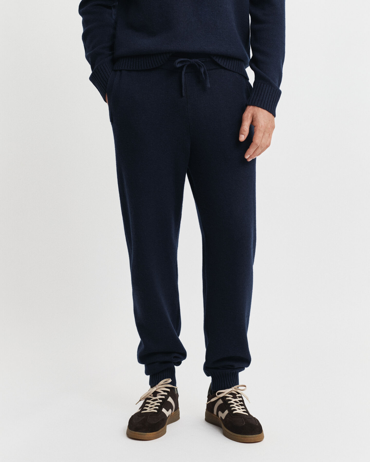 Gebreide broek van kasjmiermix
