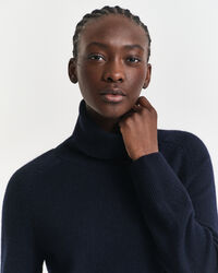 Jurk met col en gebreid detail