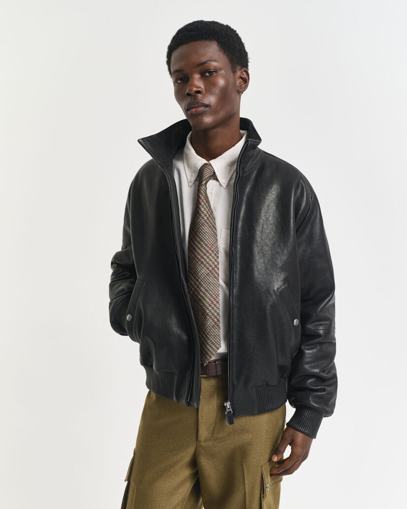Leren Harrington jack