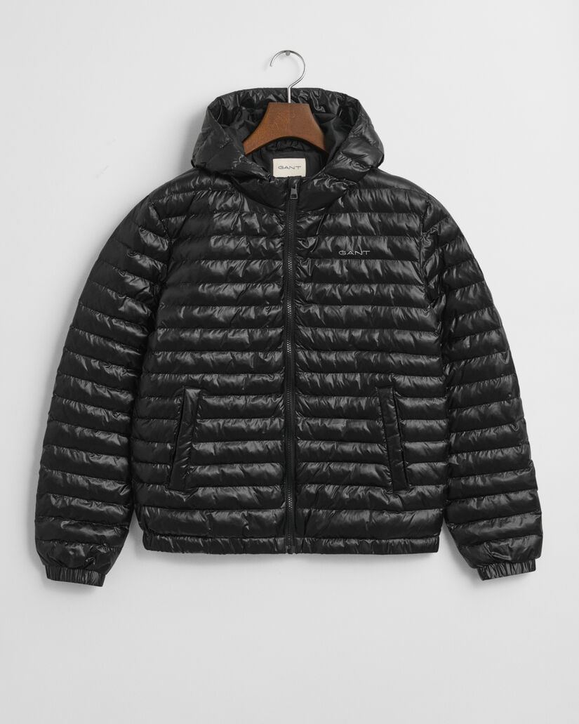 Teens glanzend lichtgewicht jack met wattering