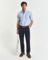 Slim Fit chino van keperstof