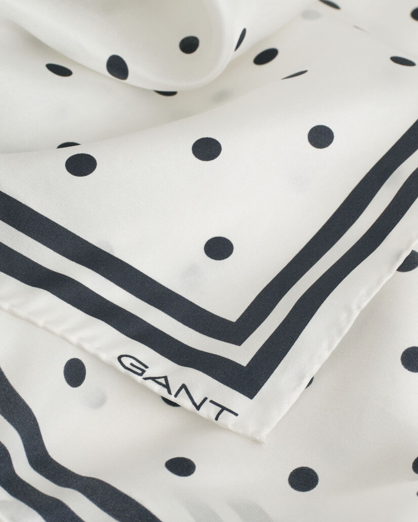 Zijden sjaal met stippenprint