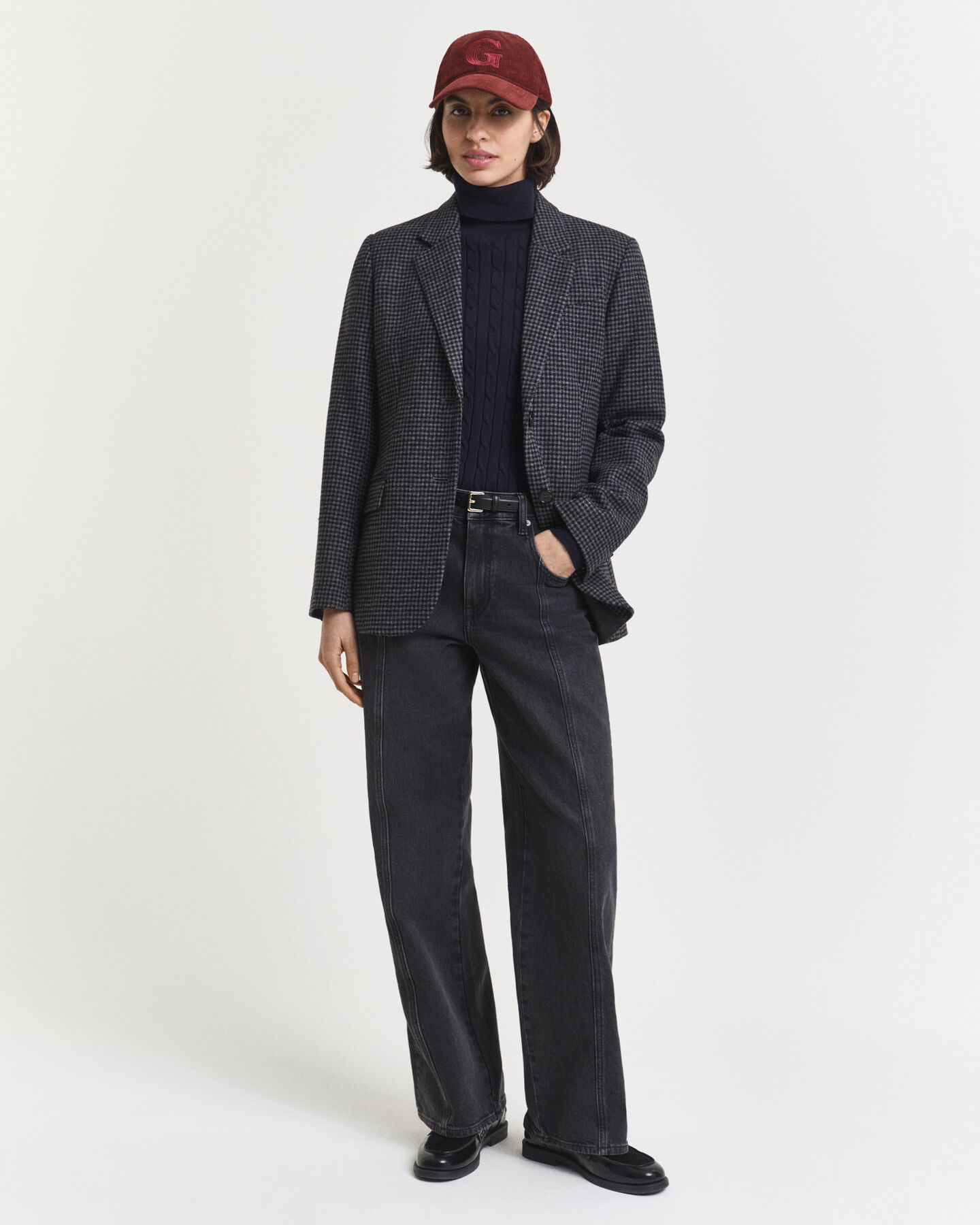 Kabelgebreide coltrui van stretchkatoen