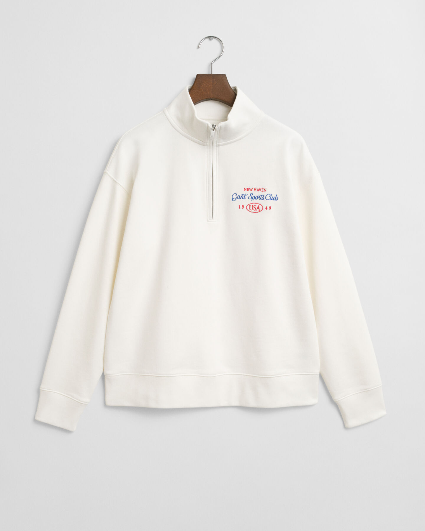 Graphic sweatshirt met korte rits