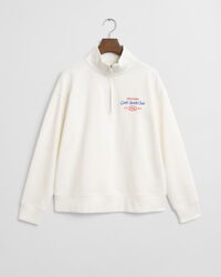 Graphic sweatshirt met korte rits