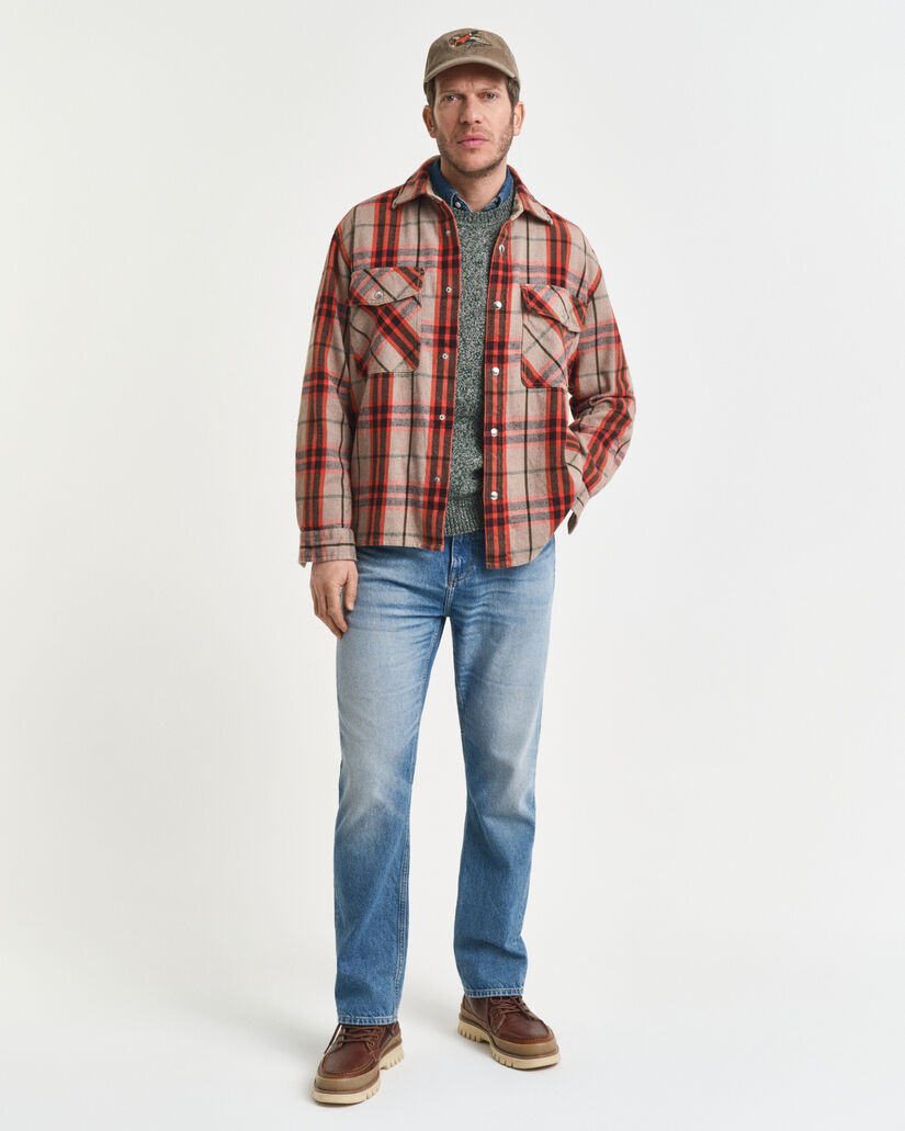 Relaxed Fit geruit overshirt