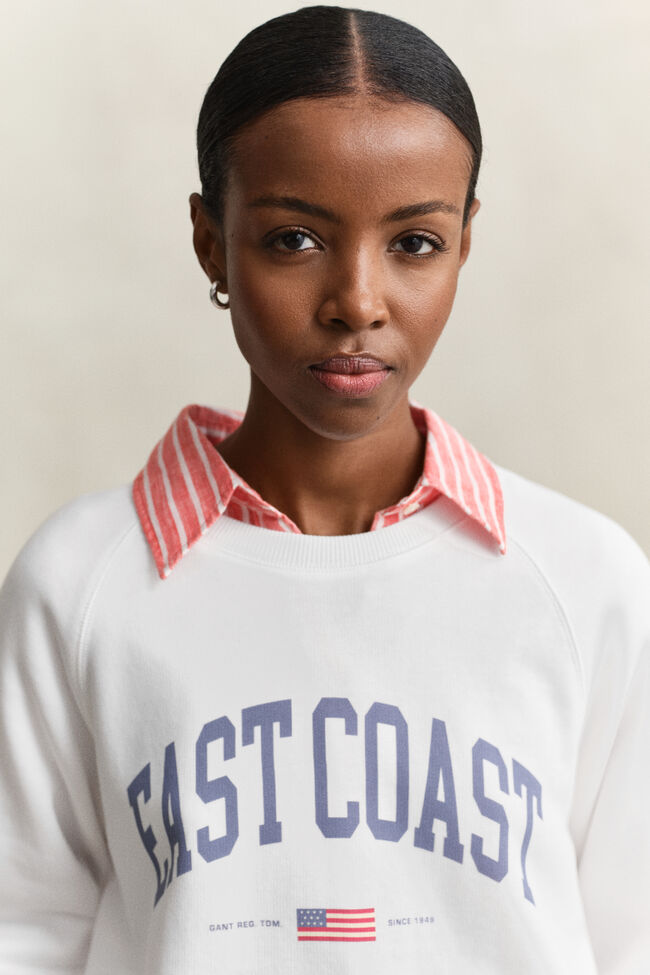 Sweatshirt met ronde hals en grafische print