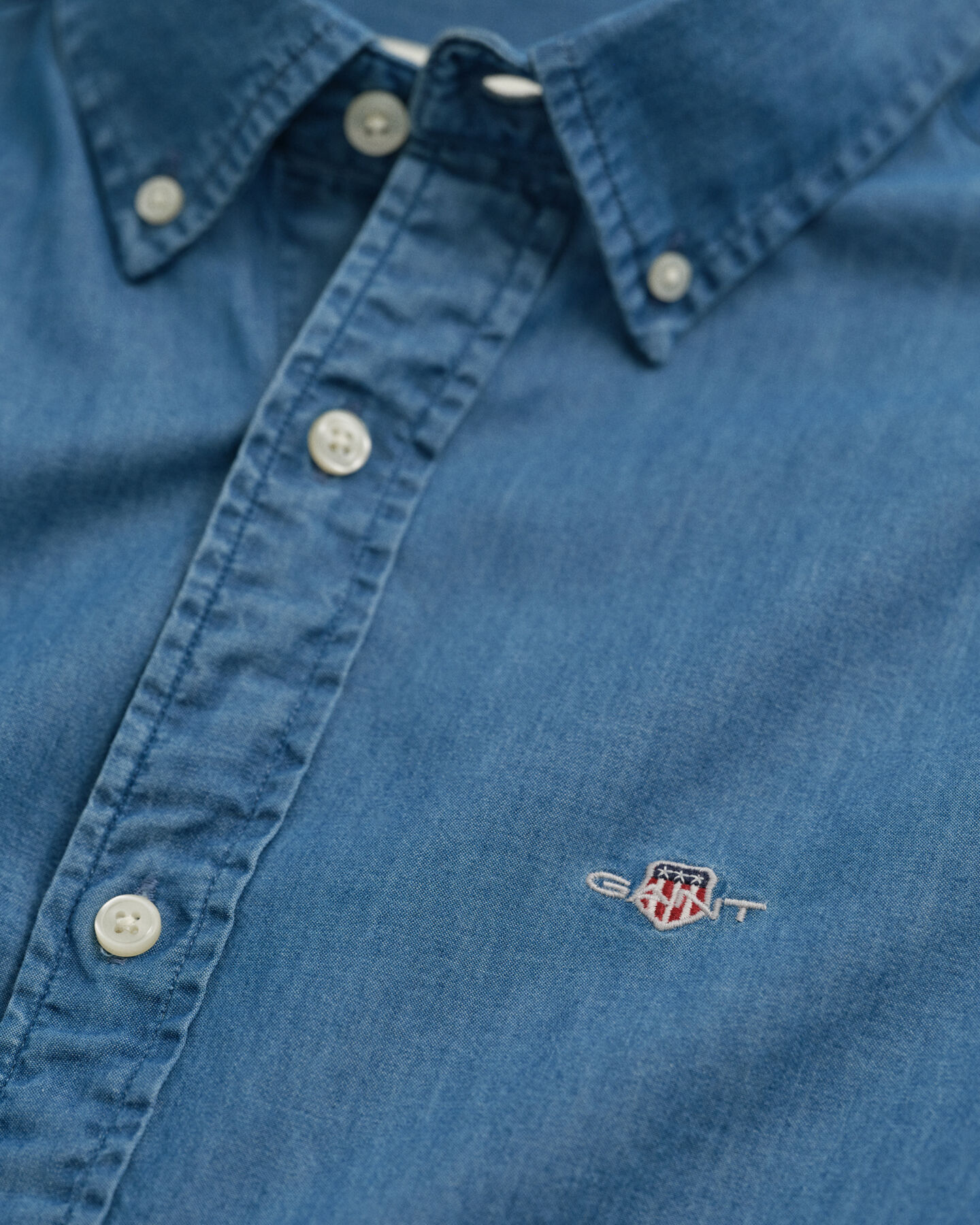 Slim Fit indigo overhemd