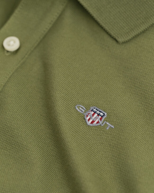 Kids Shield piqu&eacute; poloshirt met lange mouwen