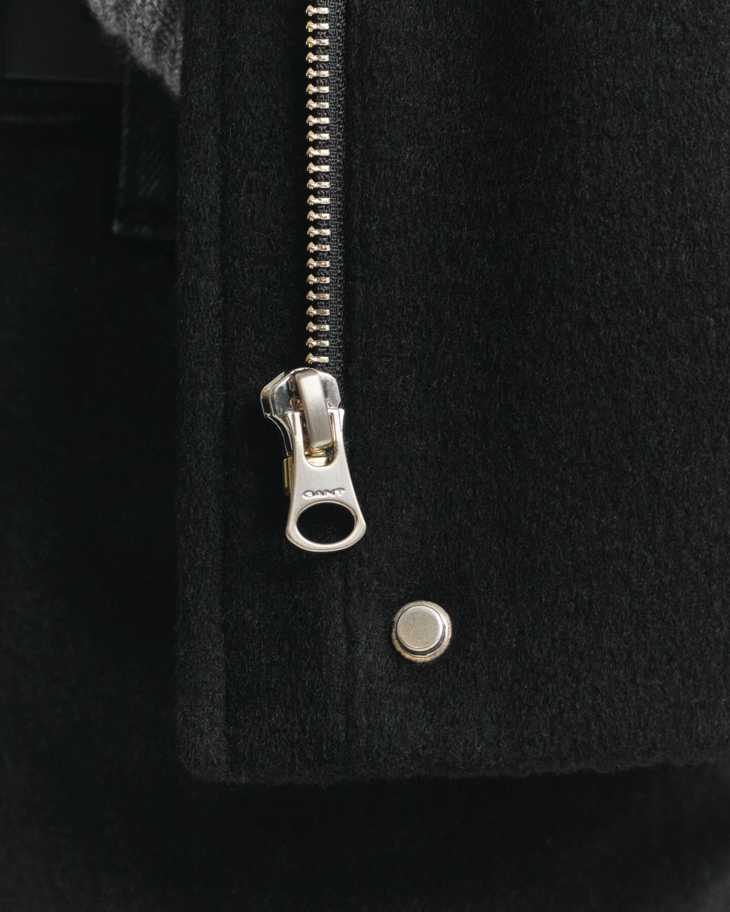 Kort wollen jack met rits