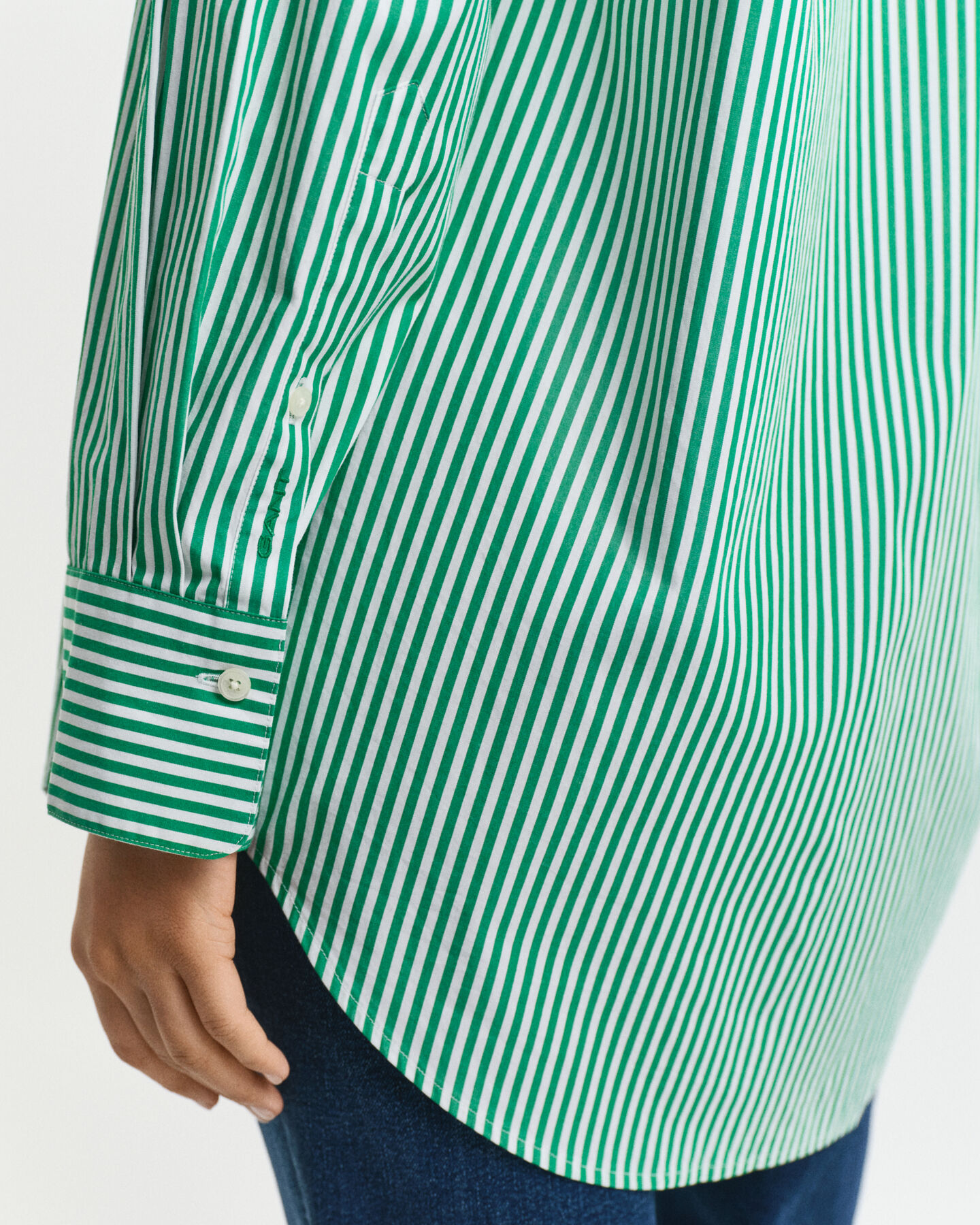 Oversized Classic gestreept overhemd van poplin