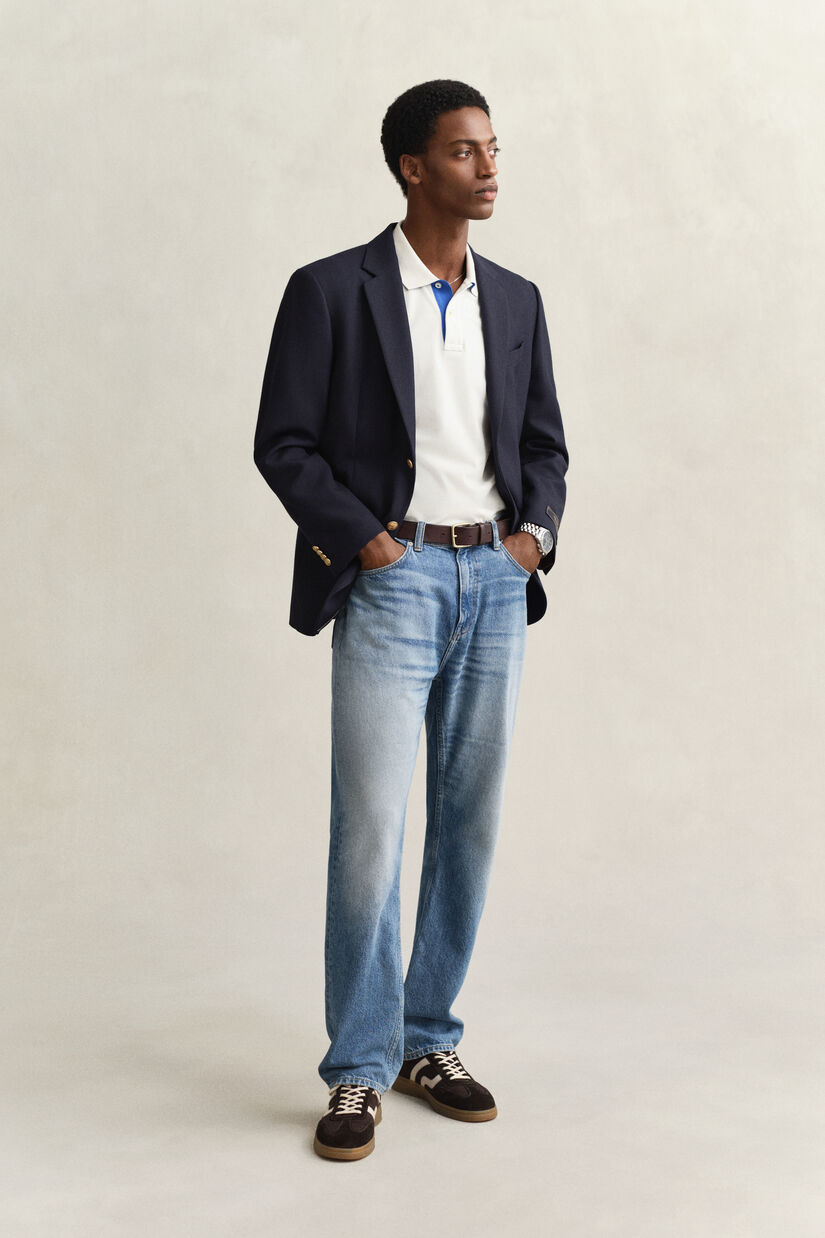 Piqu&eacute; poloshirt met contrasterend detail