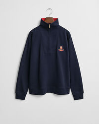 Sweatshirt met wapenembleem en korte rits