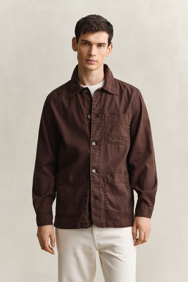 Overshirt met linnenmix