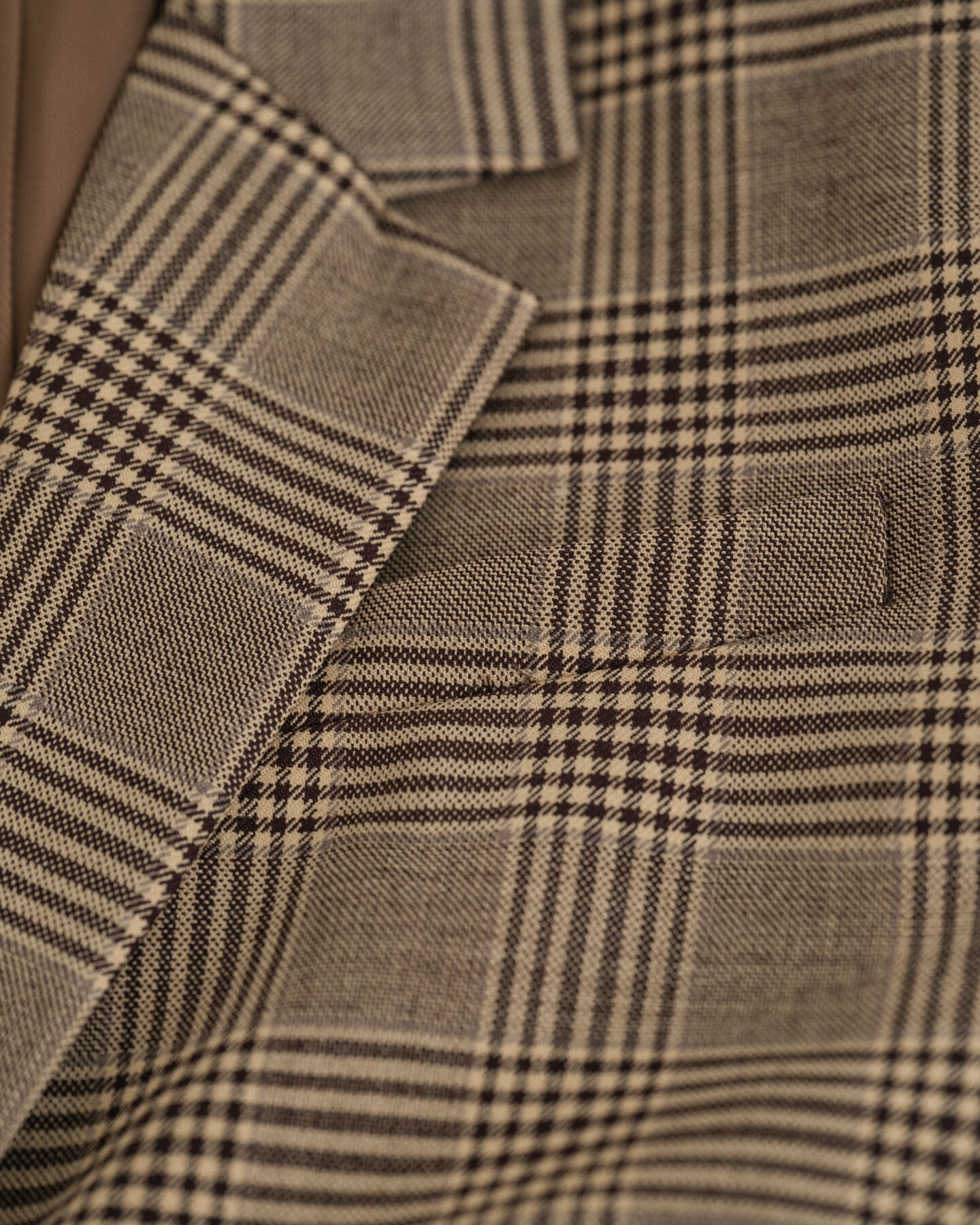 Regular Fit geruite blazer van wolmix