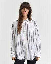 Oversized Classic gestreept overhemd van poplin