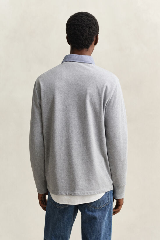 Heavy Rugger met chambray kraag