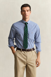 Klassiek poplin overoverhemd met strepen