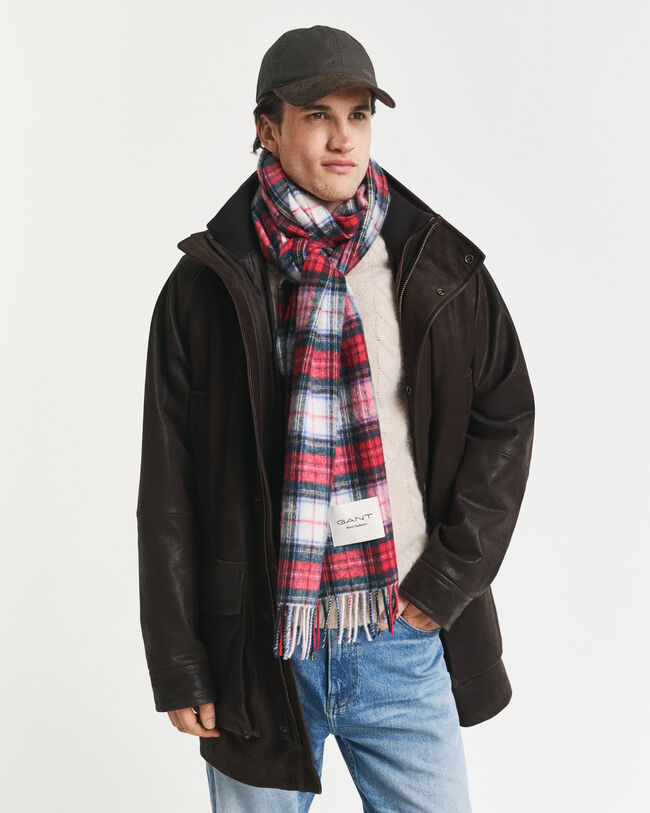 Sjaal van kasjmiermix met Schotse ruit