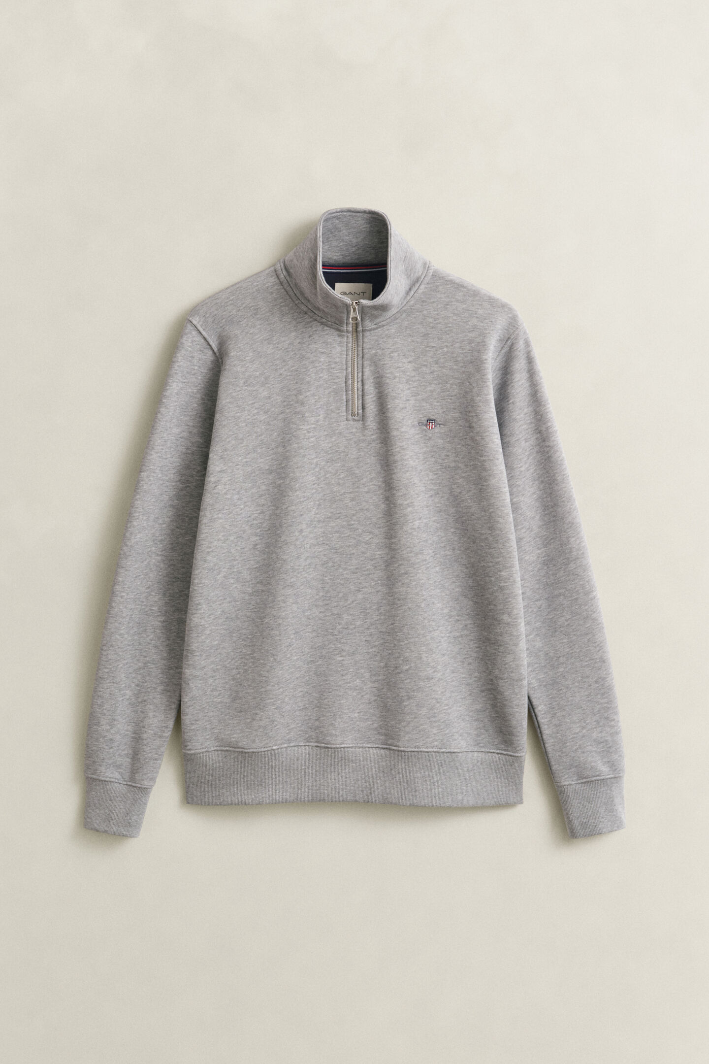 Shield sweatshirt met korte rits