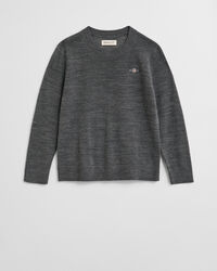 Kids trui met ronde hals van extra fijne merinoswol