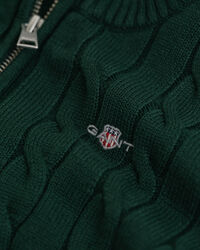 Kids katoenen kabeltrui met korte rits