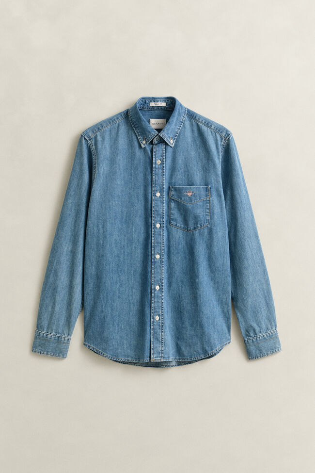 Regular Fit denim overhemd