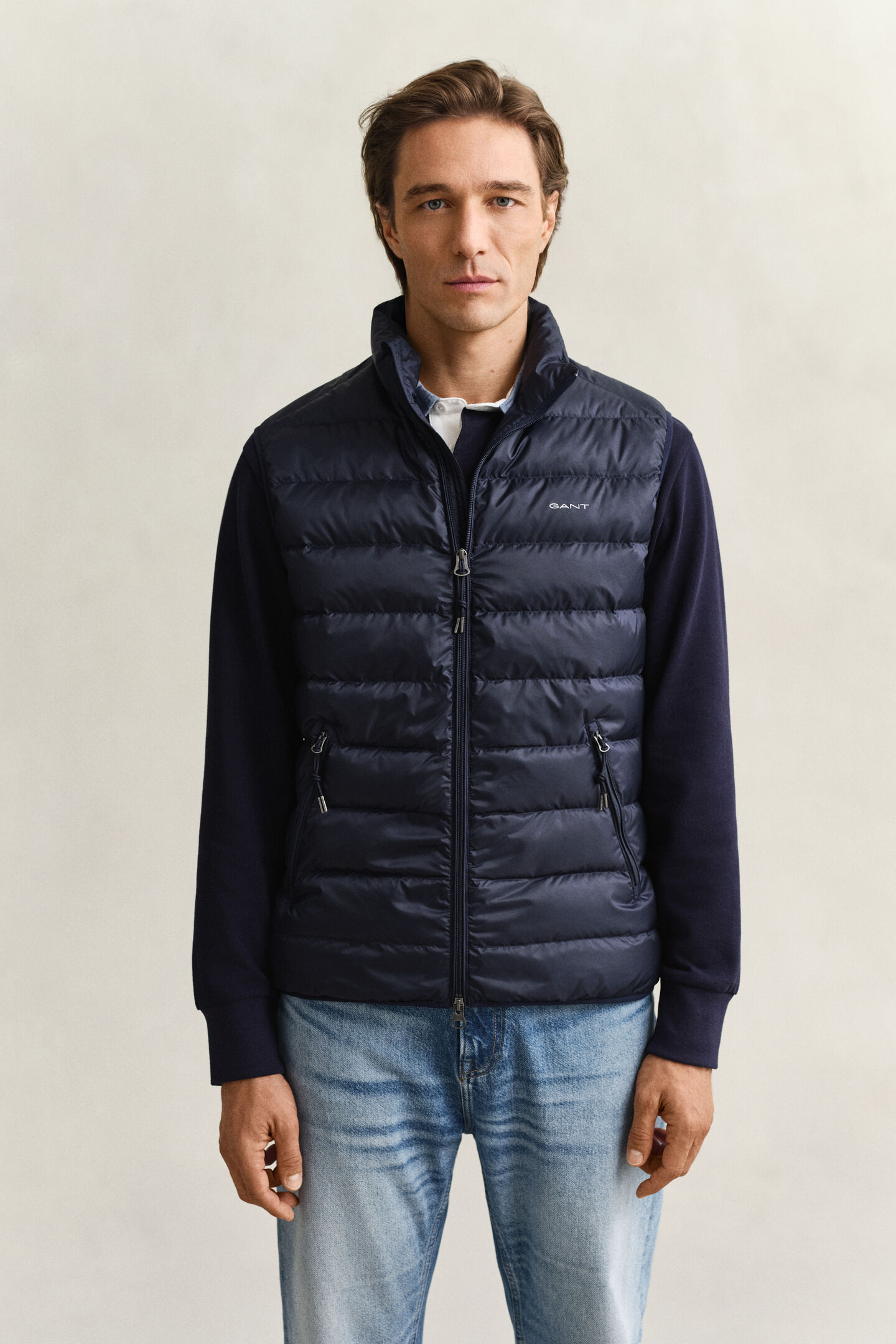 Lichte donsbodywarmer