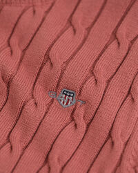 Teen Girls kabelgebreide trui met korte mouwen van stretchkatoen