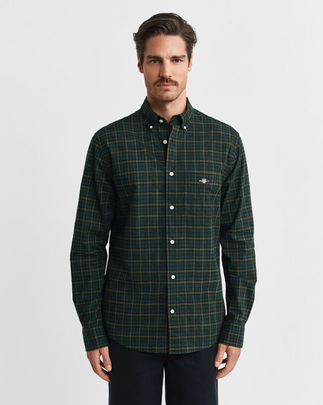 Regular Fit Classic geruit overhemd van poplin