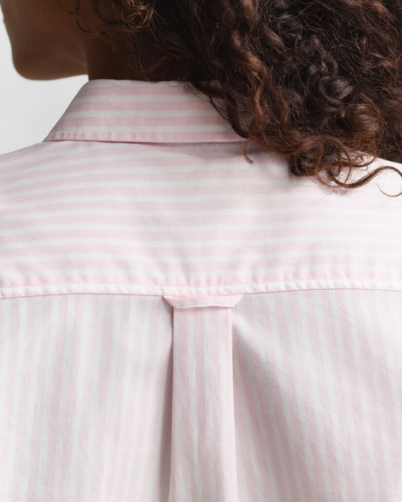 Regular Fit Classic overoverhemd met strepen van poplin