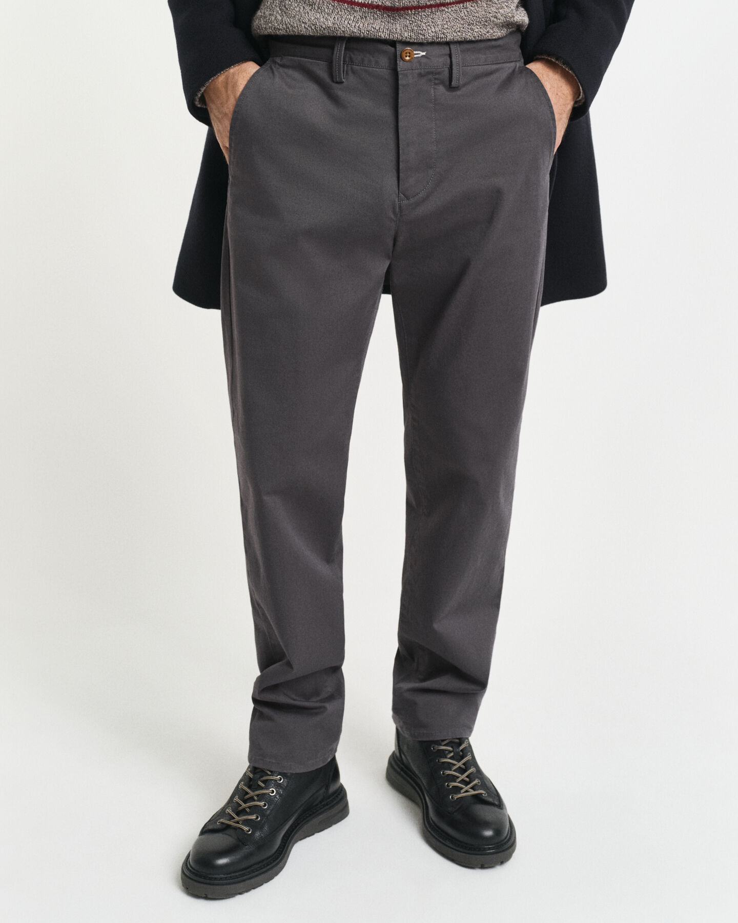 Regular Fit chino van keperstof