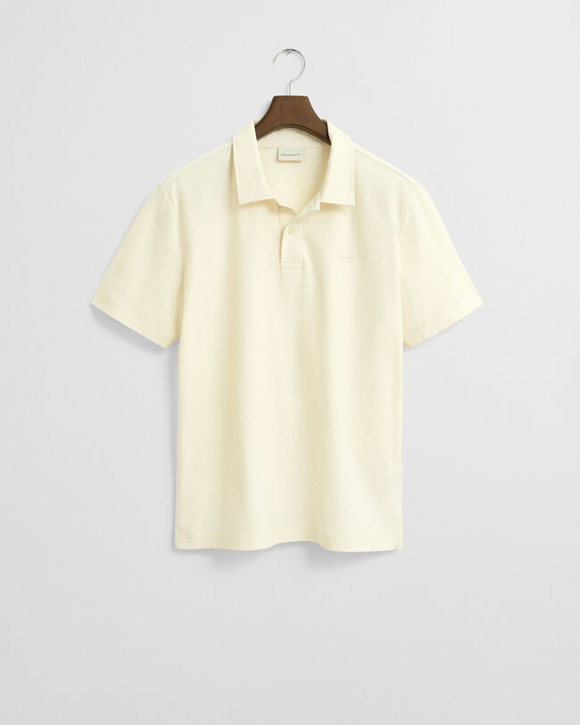 Textured poloshirt van keperstof