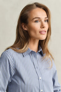Regular Fit poplin overhemd met strepen