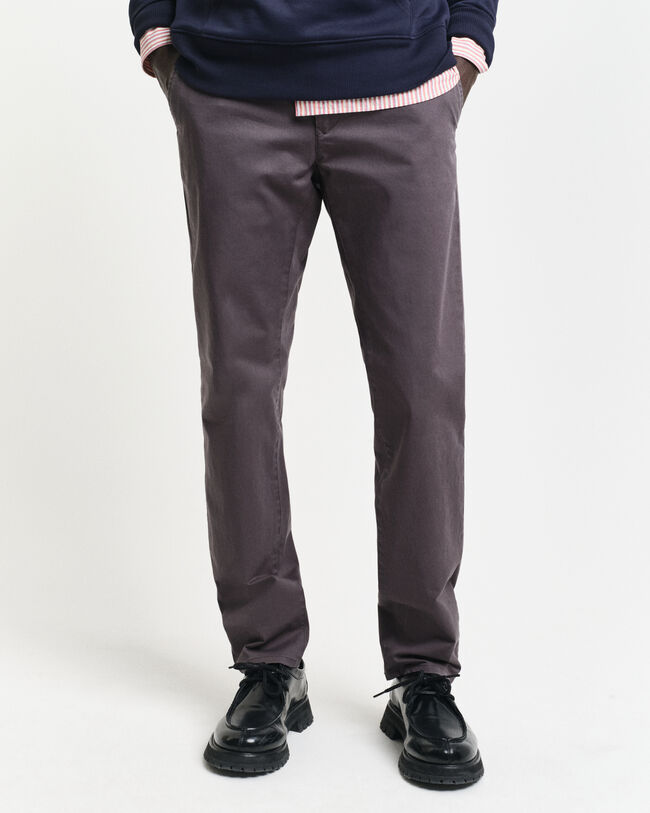Slim Fit chino van keperstof