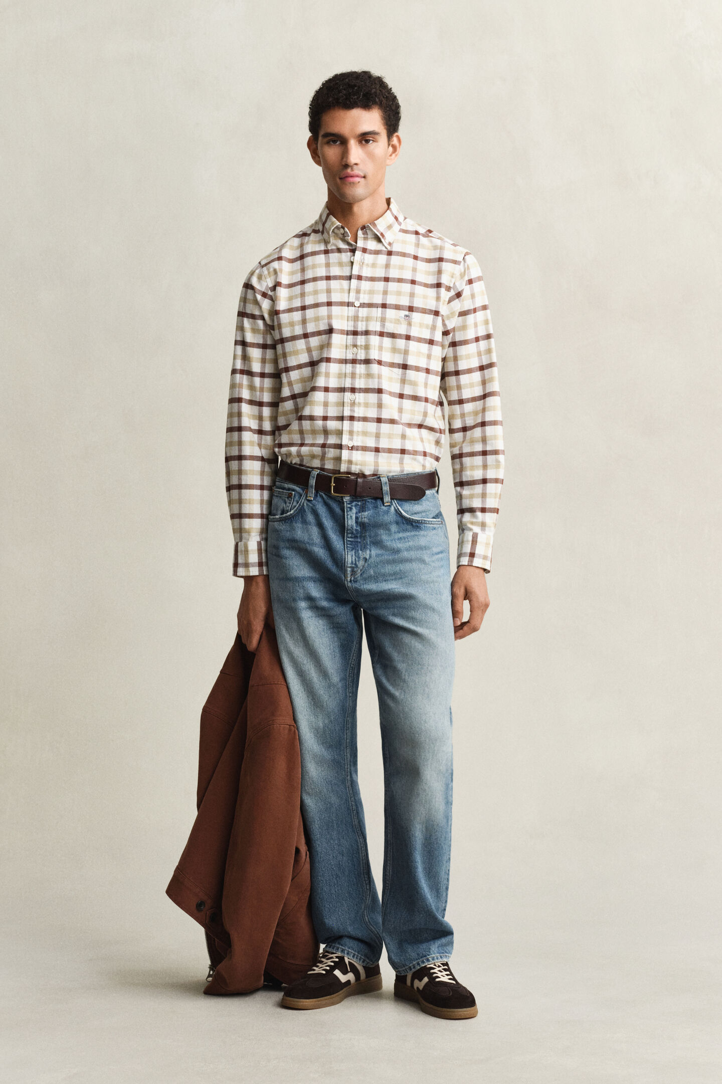 Regular Fit geruit Oxford-overhemd