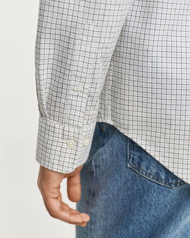 Regular Fit Classic overhemd van poplin met ruitjes