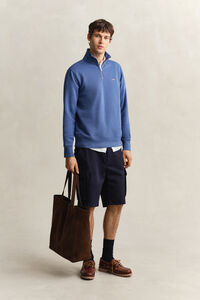 Shield sweatshirt met korte rits
