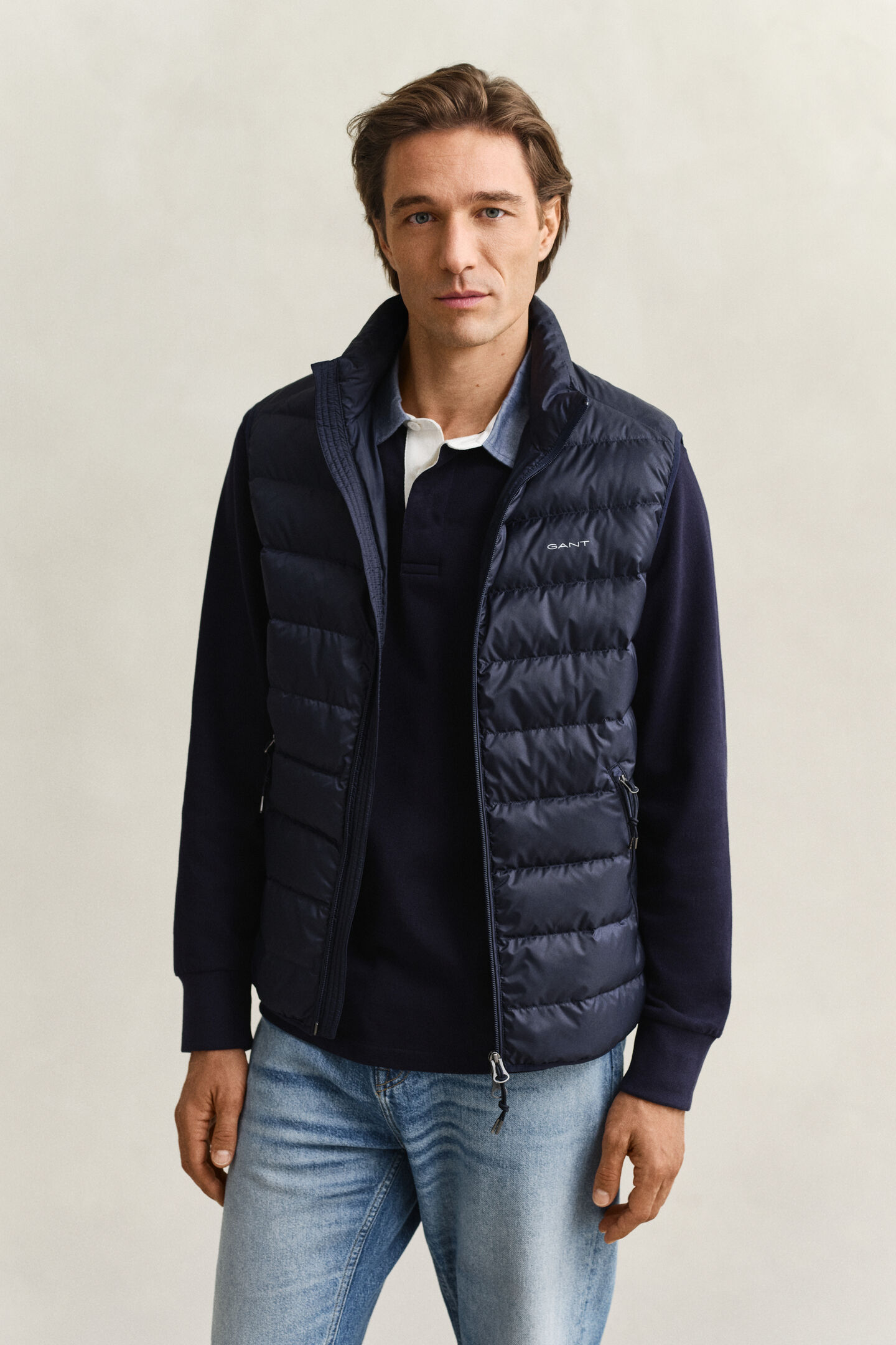 Lichte donsbodywarmer