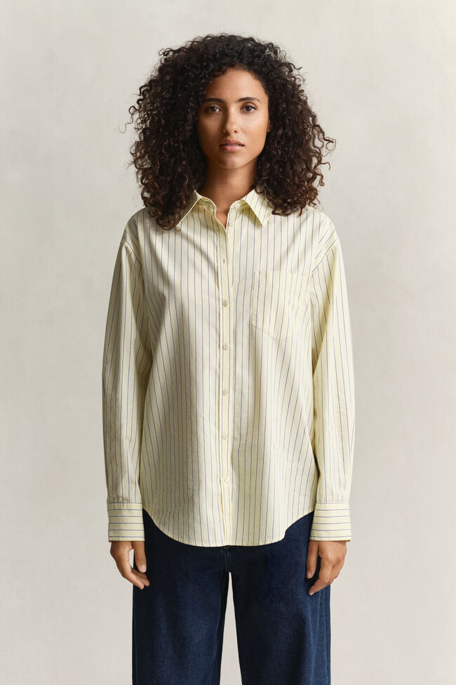 Relaxed Fit poplin overhemd met strepen