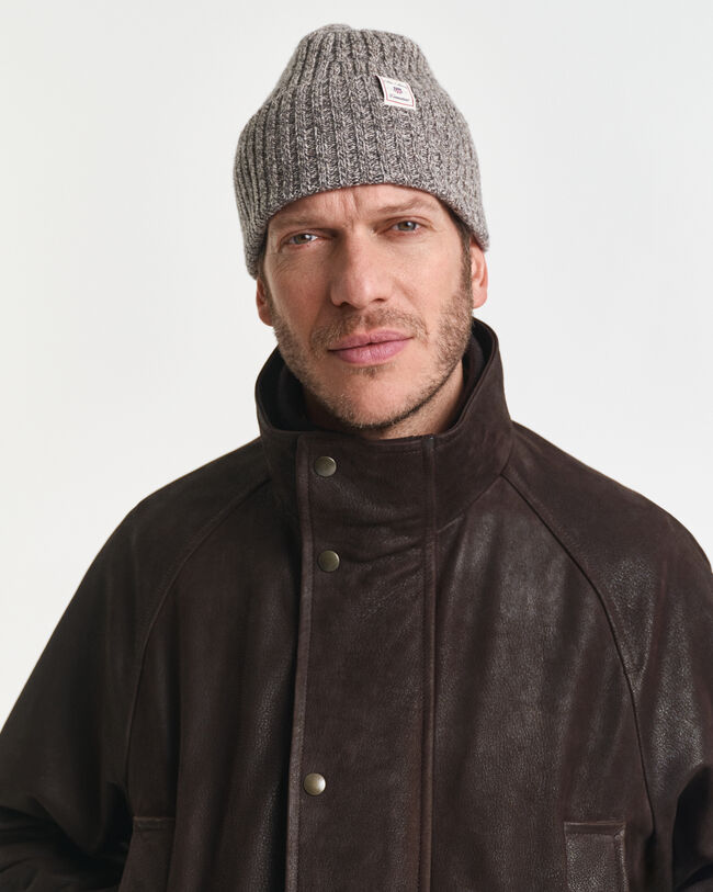 Beanie van moulin&eacute; wolmix