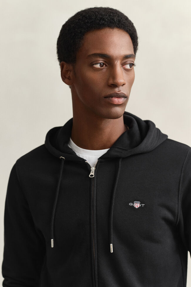 Shield hoodie met ritssluiting