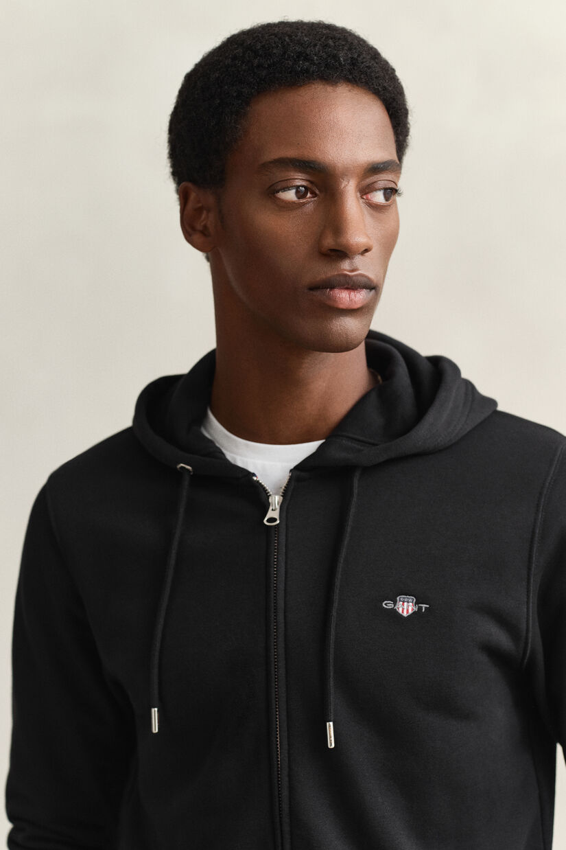 Shield hoodie met ritssluiting